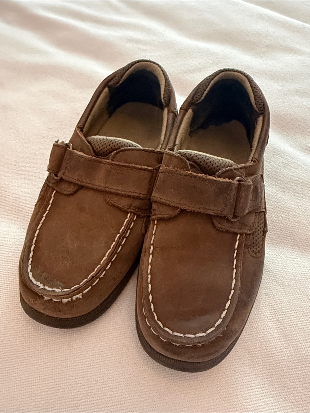 Brown Sperry Boys Slip-On Loafers